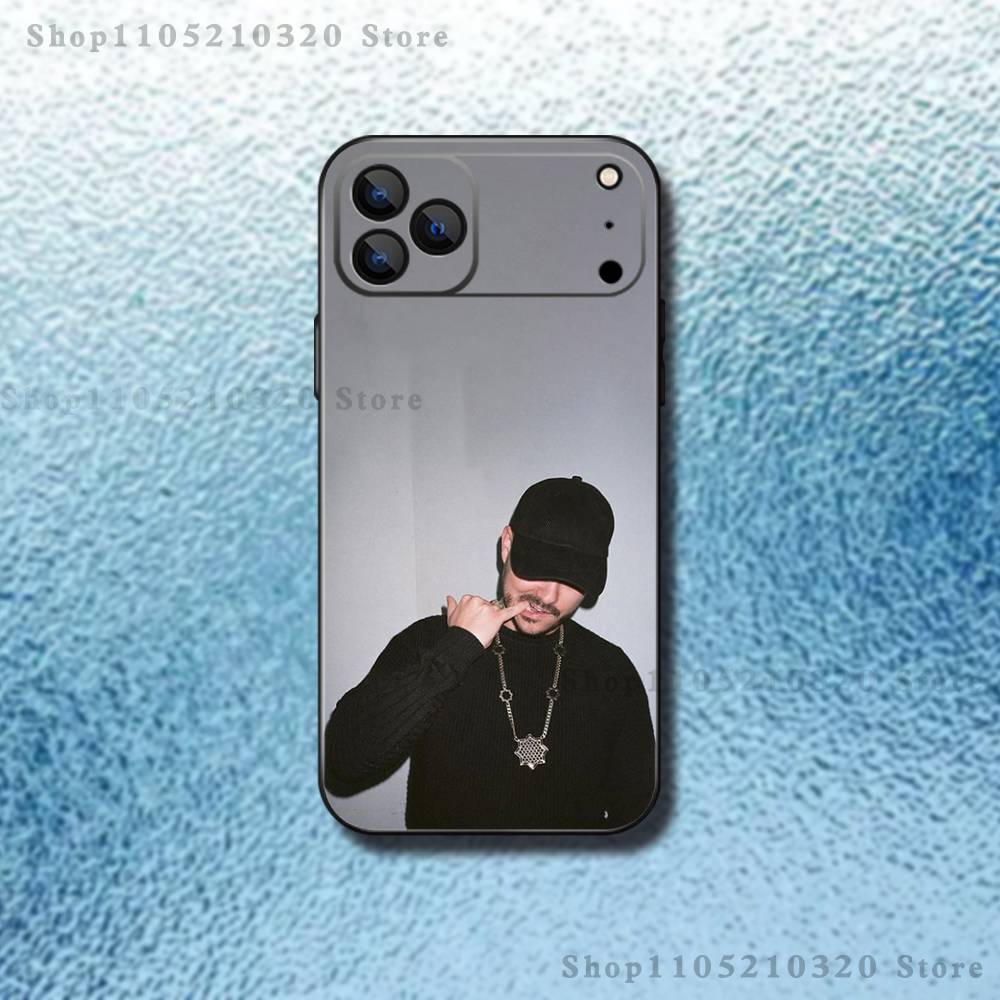 Singer D-Dellafuente Phone Case For iPhone 17,16,15,14,13,12,11 ,Pro Max,XS,X,XR,SE,Mini,8,7,Soft Silicone Black Cover