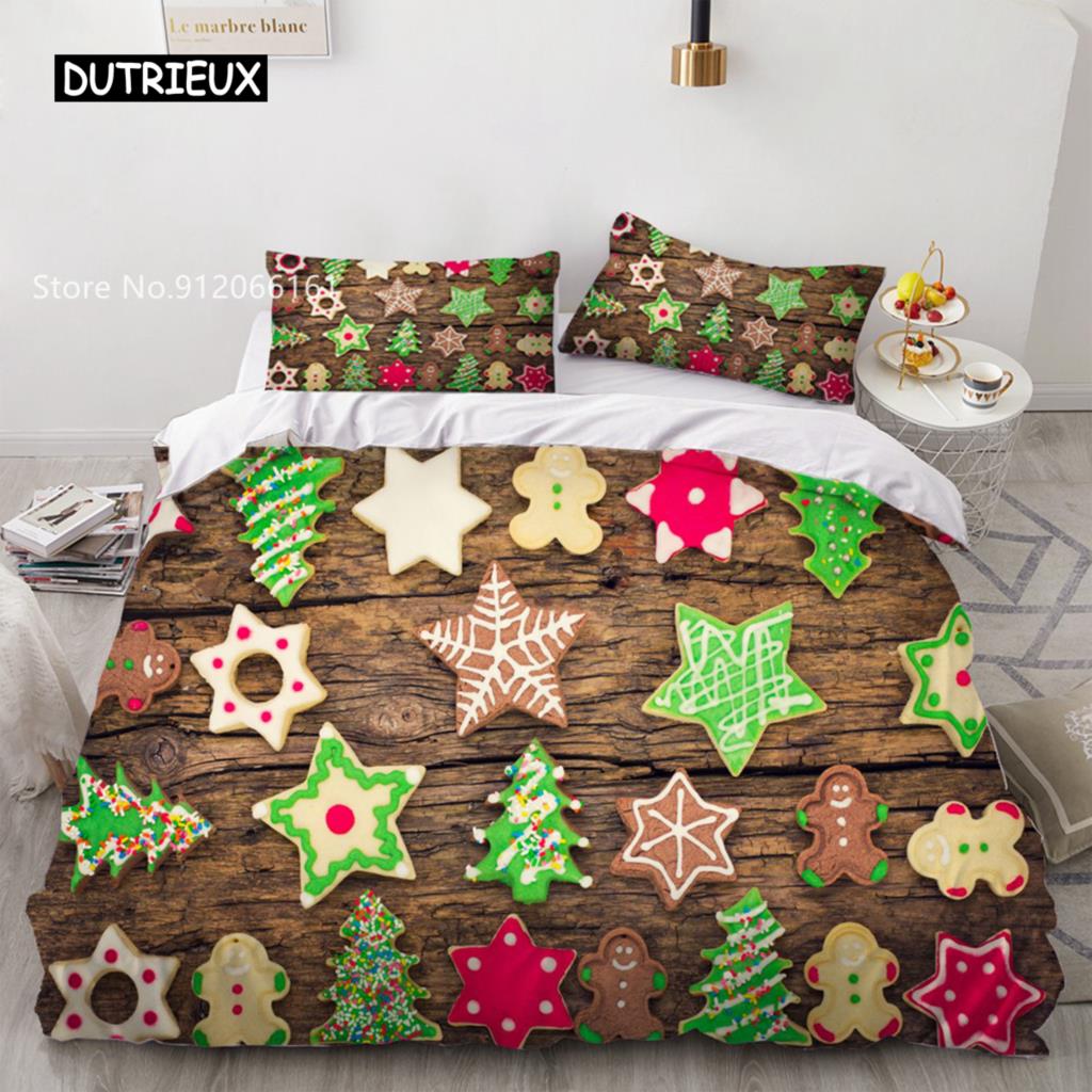 3D-печатный комплект постельного белья Merry Christmas Queen/Twin/King Size рождественское украшение для дома постельное белье с подушкой