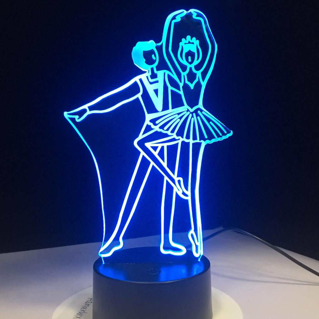 Factory Dropshipping ODM Rechargeable Touch Switch Dog Arylic Panel Box Table Night Lamp 16 Colors Change 3D LED Light