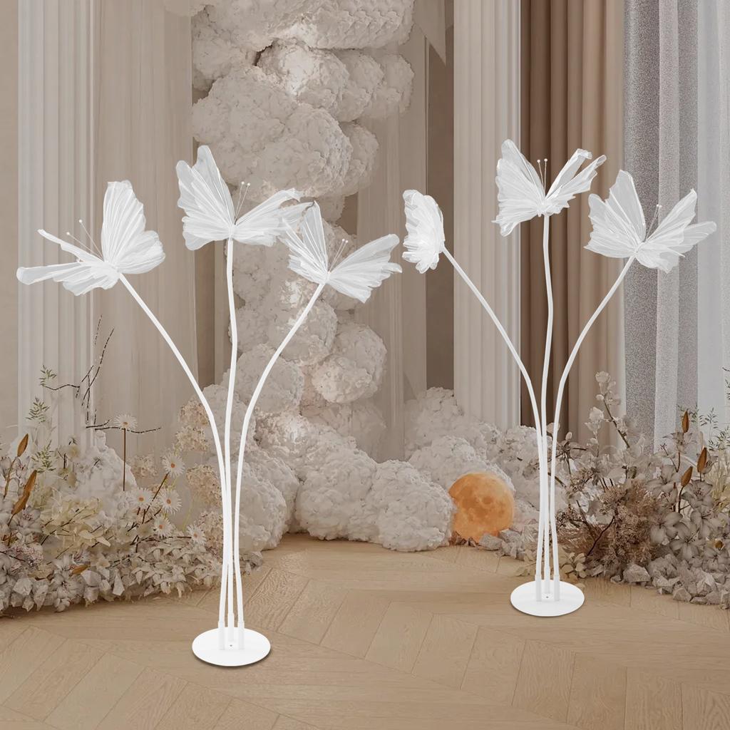 2pcs Realistic Artificial Butterfly Decor w/ Stable Standing Base,3D Lifelike Butterfly Ornament, Aesthetic Butterfly Sculpture