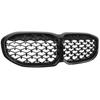 2 Piece High Quality ABS Front Diamond Kidney Grill Racing Grille Meteor Style for BMW 1 Series F40 -IN Replacement