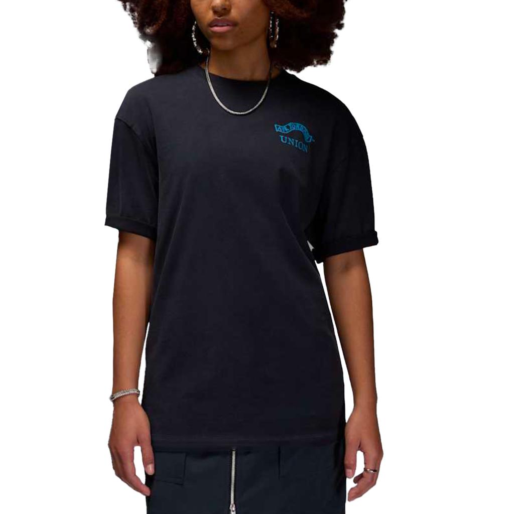 Jordan X Union Коллаборация LA Модный Пуловер Удобная Футболка с Коротким Рукавом Мужские Футболки Черный IB5115-010