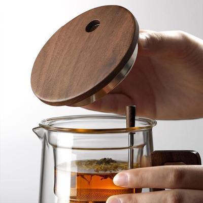 Стеклянный чайник для заваривания чая Blooming Maker Съемный заварочный чайник для кемпинга для офиса и улицы для мужчин и женщин