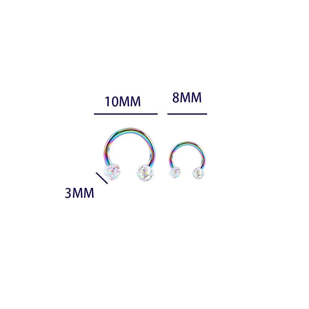 Party Earrings Gifts Women U Shape Stainless Steel Body Jewelry Piercing Nose Ring Septum Rings