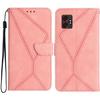 For Samsung Galaxy XCover7 Pro Case Skin Touch Lines Imprinted PU Leather Flip Phone Cover
