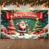 Баннер для рождественской вечеринки Дизайн Санта-Клауса Рождественский баннер Счастливого Рождества Баннер Декоративная отделка для уличного праздника В помещении