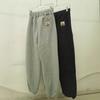 Basic Hip Hop Embroidery Letter Crewneck Sweatshirt Casual Pants Set Young Men