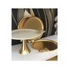 Decorative 2 Different Concept Cream Serving Bowls And Gold Coffee Tray Luxury Presentation