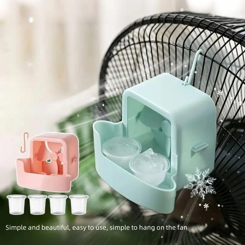Электрический вентилятор, охлаждающий ящик для хранения, портативный напольный вентилятор, перфорированный ящик для вентилятора, подвесной ледяной кулер с подвесным крючком и 4 стаканами