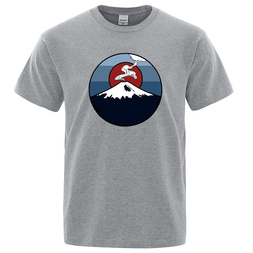 Mt Fuji Japan Unisexs T Shirt Fashion Cotton EcoFriendly TShirts Summer Tee Clothes Tshirt Hip Hop Oversize Loose Unisex T Shirts