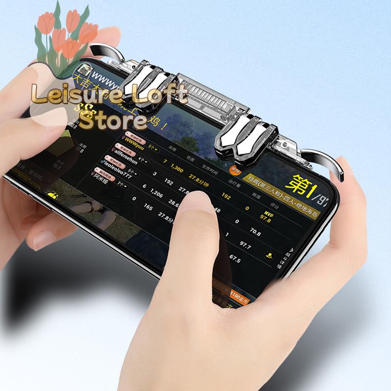 Mobile Gaming Triggers for PUBG/Free Fire/COD - Universal Touch Sensitive Buttons for iPhone Huawei Enhanced Gameplay 5