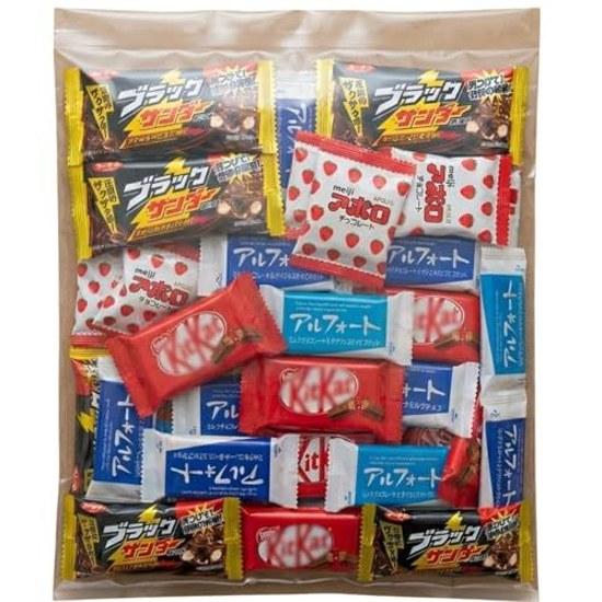 Assorted sweets set 80 pieces chocolate assortment (Kit KatBlack ThunderAlfortApollo each 20 pieces) individually packaged large capacity party prizes