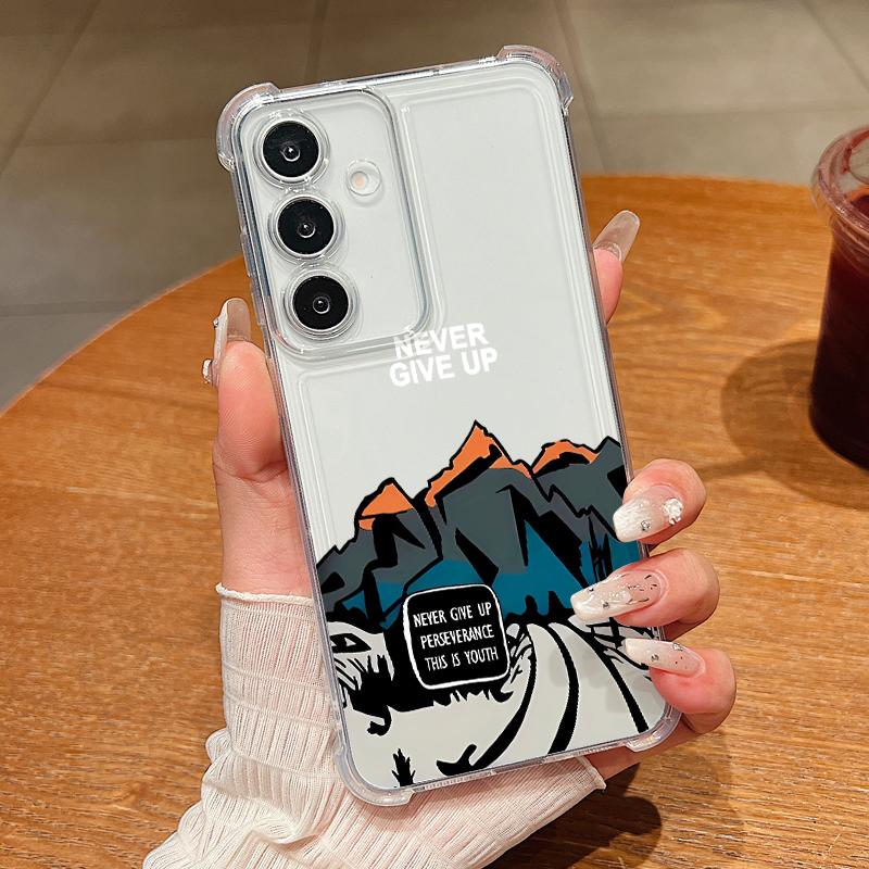 Прозрачный чехол для телефона с принтом айсберга для Samsung Galaxy A57 A37 A17 A56 A36 A55 A35 A26 A16 A25 A15 A54 A14 Мягкая силиконовая крышка