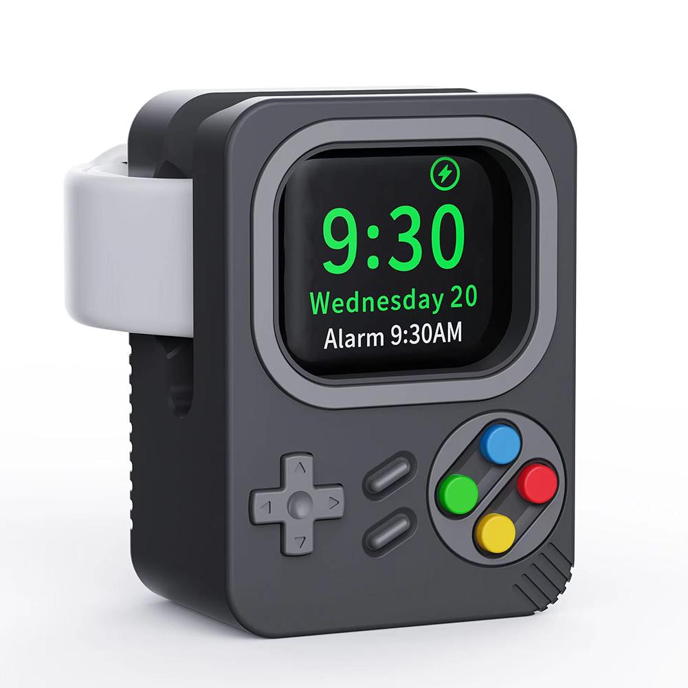 Силиконовая подставка для зарядного устройства для Apple Watch 7 6 5 4 IWatch 3 2 1, держатель для зарядной док-станции, креативная игровая консоль, основание-кронштейн для часов