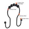 Shower Curtain Hooks, Stainless Steel Rust Resistant, Easy Installation & Smooth Glide, Fits Standard Shower Rods, 2 Hook Rings