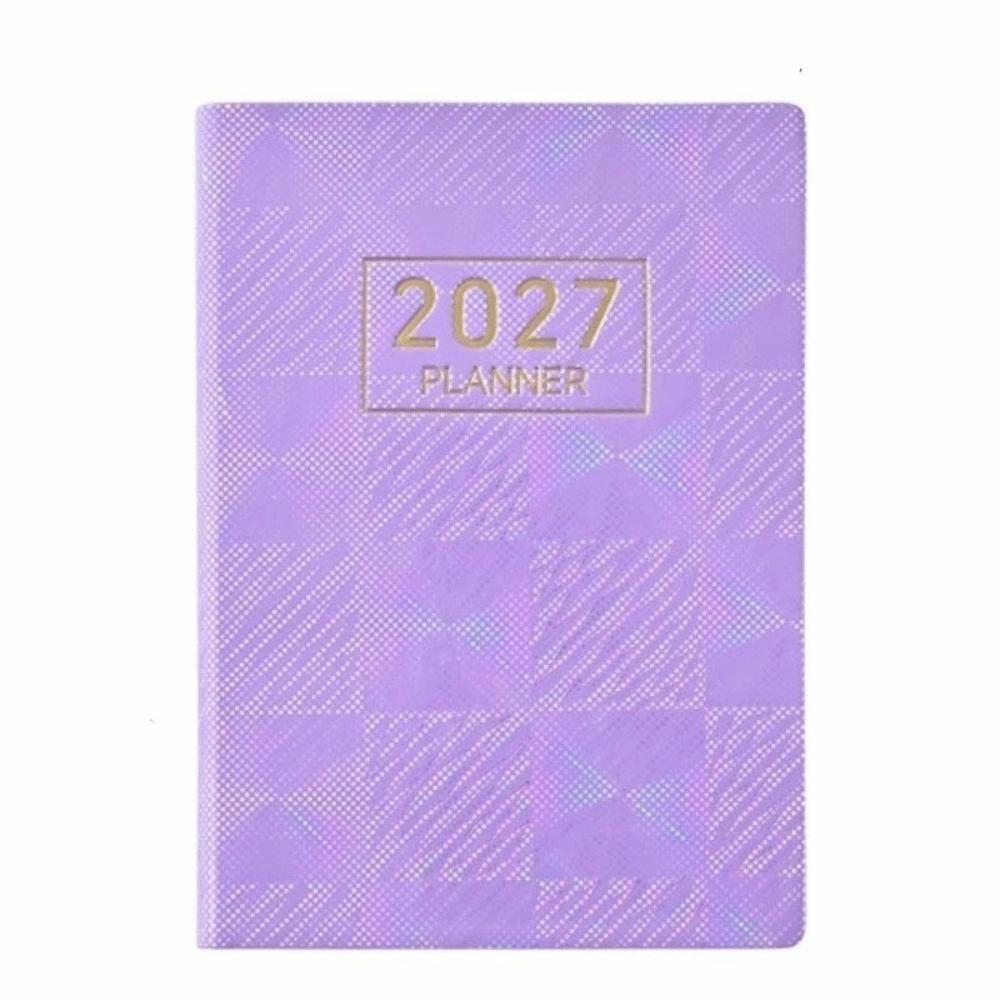 64 Sheets 2027 Agenda Book Leather Cover Pocket Planner Diary Book English Plan Book Personal Time