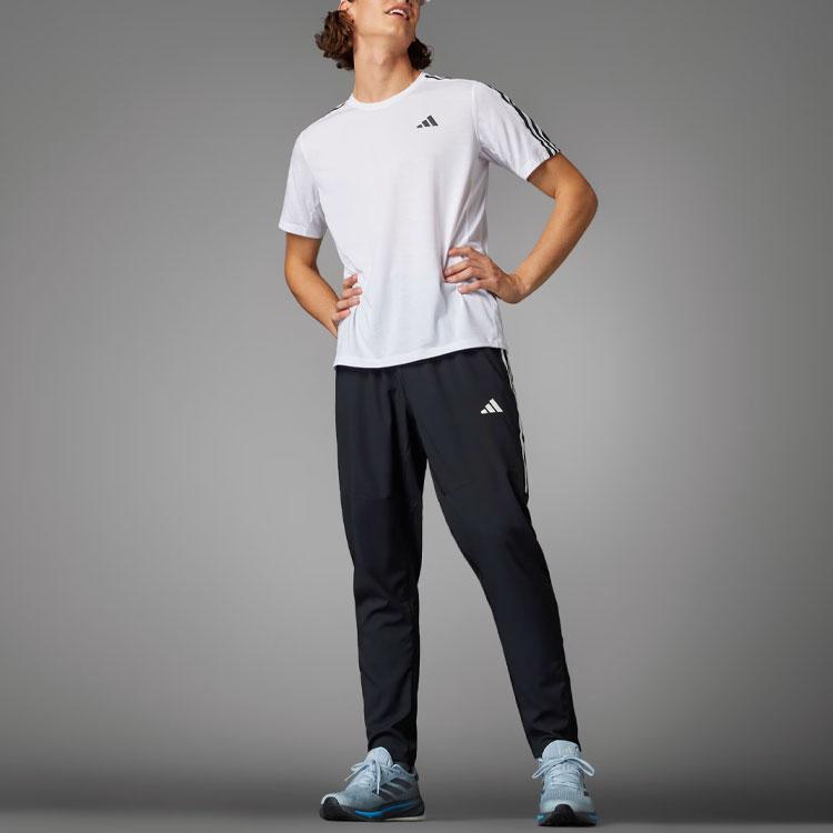 adidas Спортивные брюки Own The Run с 3 полосками, вязаные, мужские, черные IK4982