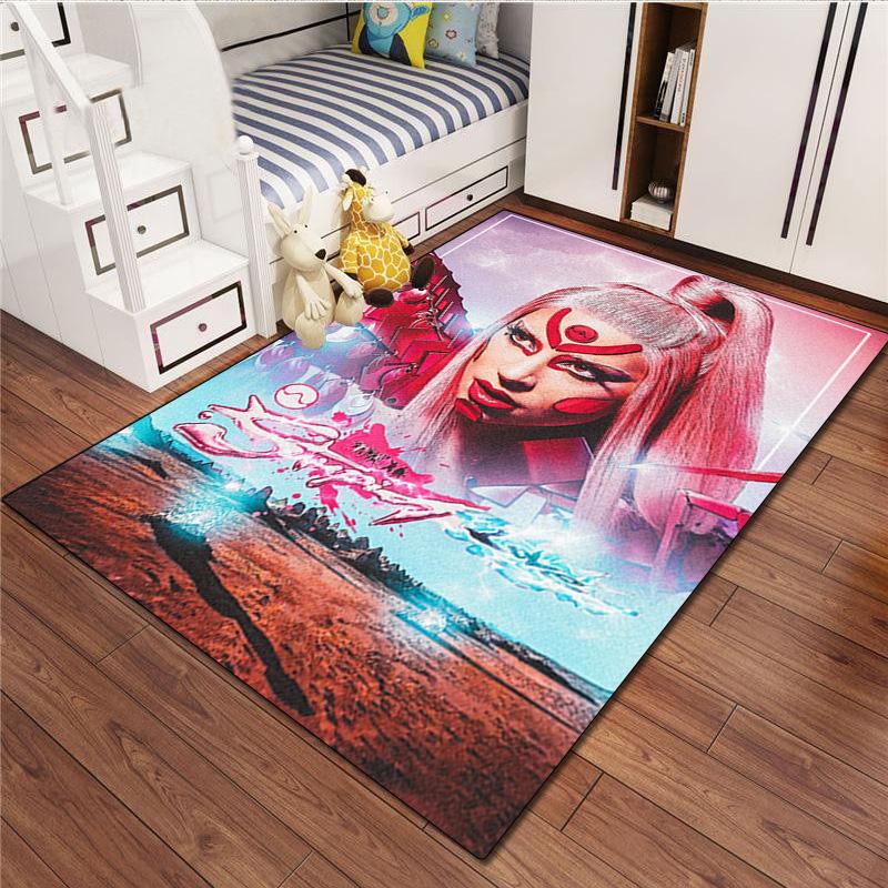 Lady Gaga Rug - Home carpet Office Decorative Carpet For Living Room Bedroom Door Mat Floor Rug Computer Chair Area Rug