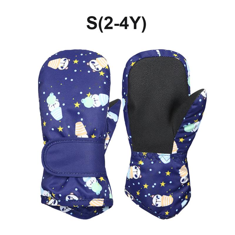 Cartoon Baby Winter Gloves Thicken Waterproof Kids Anti-Slip Skiing Gloves Outdoor Warm Snow Children Mittens for Girls Boys 1-6Y