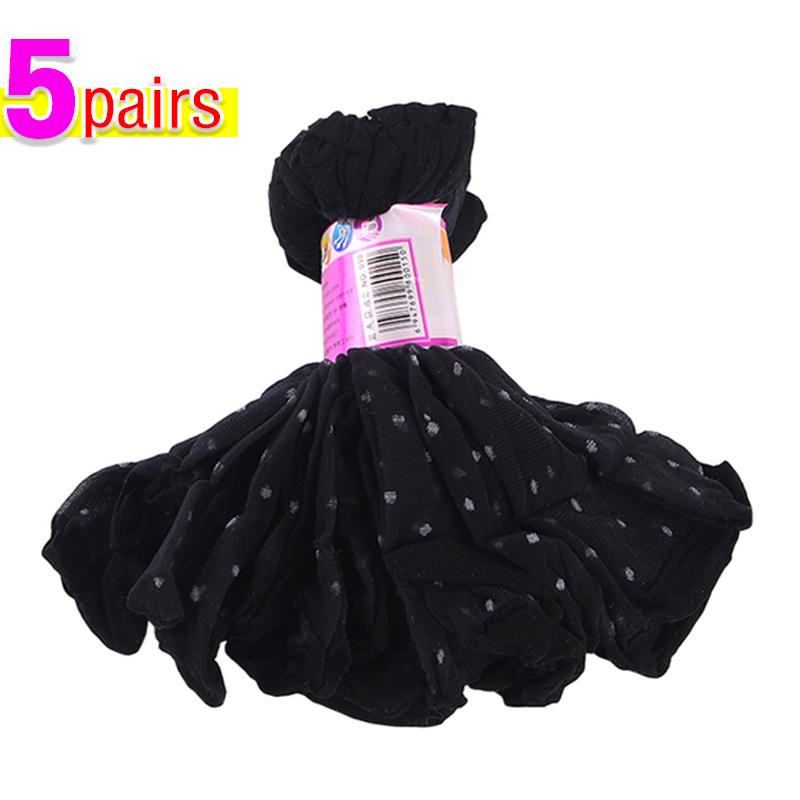 Женские дышащие носки Сексуальные черные носки с точечным узором цвета кожи для девочек Модные летние прохладные Высокоэластичные кружевные короткие носки