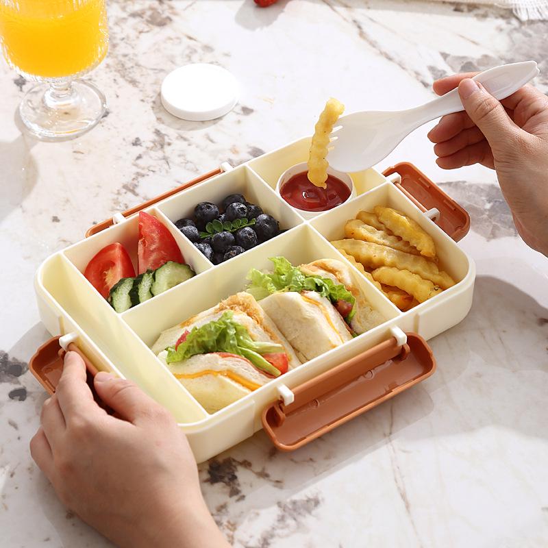 Портативный студенческий контейнер для салата и обеда Bento, безопасный для микроволновой печи, canteen box.