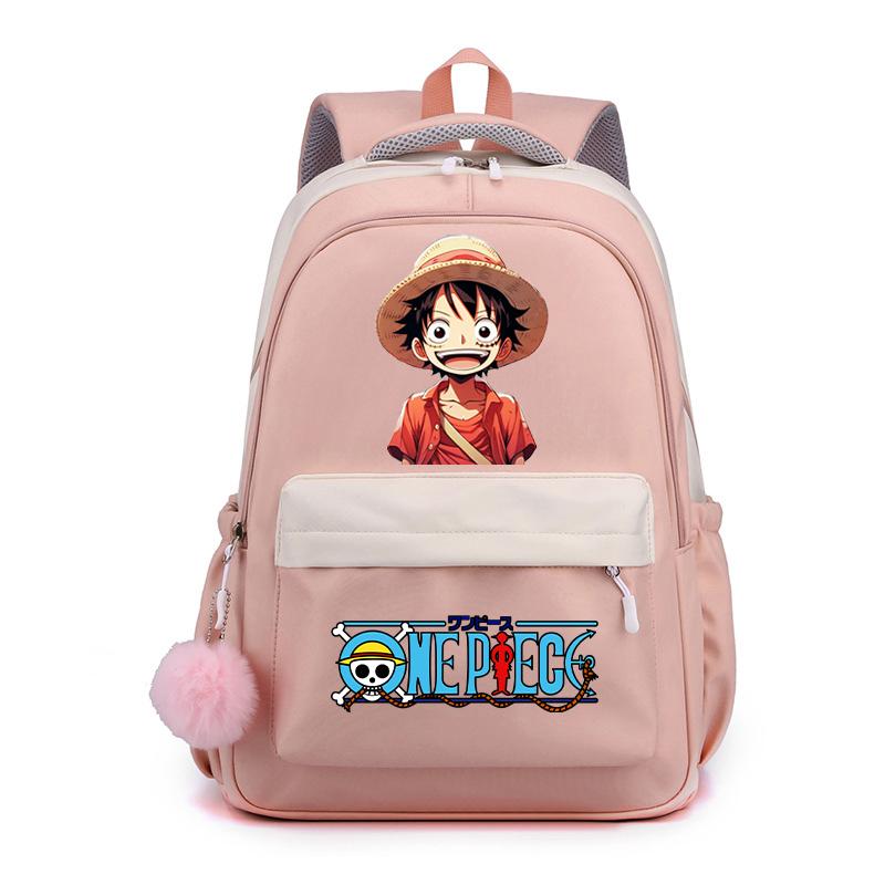 Аниме One Piece Классический Kawaii Рюкзак Милый Мягкий Рюкзак Печатный Мальчик Девочка Школьный Ранец Повседневный Портфель Для Мужчин Женщин Дорожная Сумка Для Отдыха Рюкзак Mochila