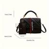 1 шт. Модный стеганый женский handbag с регулируемым ремнем, стильная черная сумка через плечо для женщин с мини-кошельком для монет, кросс-боди сумка