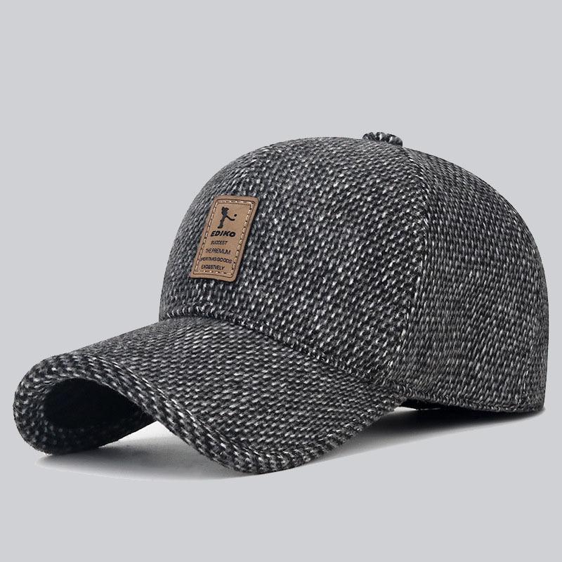 Baseball Cap Won The Bidding Old Man Warm Hat Men Outdoor Leisure Walk Early Cold Ear Protection Cotton Hat Middle-Aged And Elderly Autumn And Winter