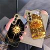 Таинственный черный кот Для Samsung Galaxy S26 S20 FE S21 S22 S23 Plus S24 Ultra S25Ultra S21+ S22Plus Золотой стеклянный чехол для телефона