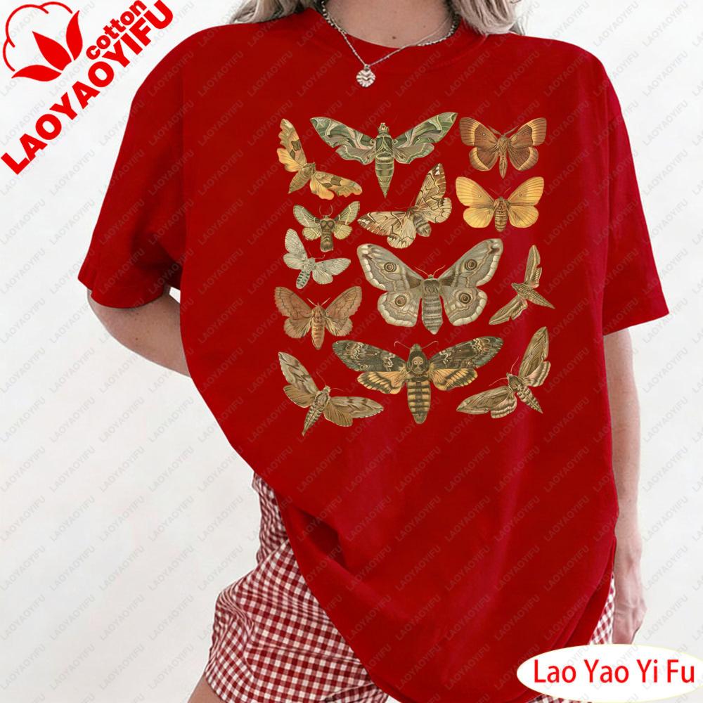 Butterfly Shirt Moth Tops Cottagecore Shirt Bug Clothes Aesthetic Tees Cottage Core Tees Goblincore Clothes Dark Academia Shirt