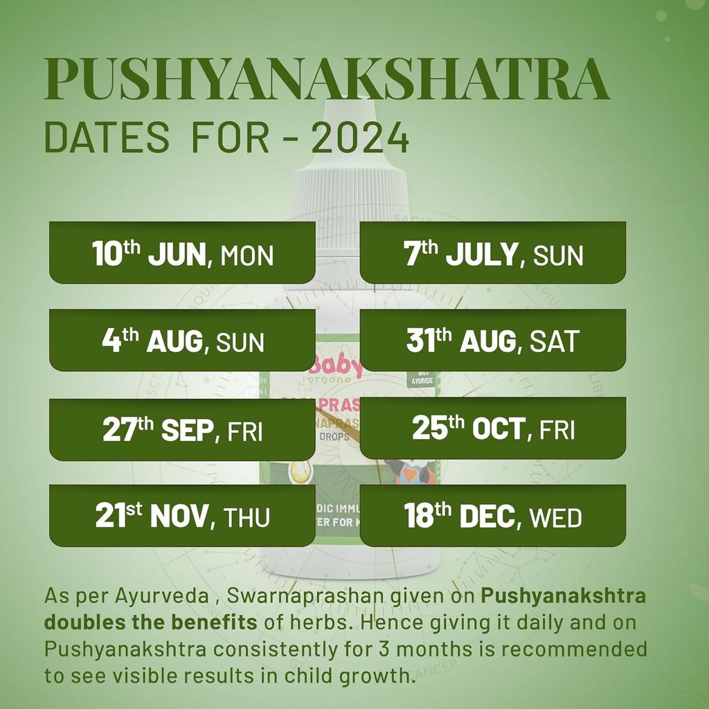 Babyorgano Swarnaprashan Drop & Baby Diaper Rash Powder Combo | Immunity Booster, Concentration Support | Nourishes & Soothes Baby's Skin