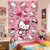 Sanrio Hello Kitty Розовый Гобелен Мульти Стиль Мультяшный Принт Настенный Декор Милая Спальня Домашний Декор Подарок для Фаната Hello Kitty Плоская Печать