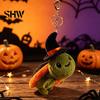 Portable Bag Accessory Halloween Cute Turtle Plush Toy with Wizard Hat, Soft Small Keychain Pendant Stuffed Animal, Pendant, Holiday Party Favors Hat