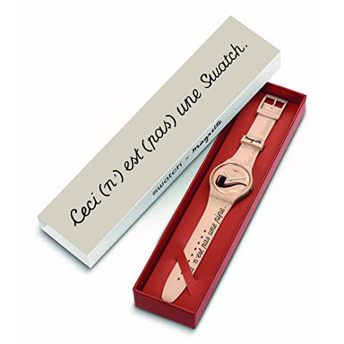 Swatch LA TRAHISON DES IMAGES BY RENE MAGRITTE SWATCH ART JOURNEY 2023 SO29Z124 Beige Watch