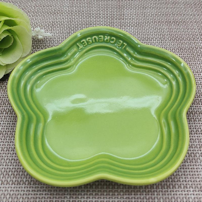 5.5inch Plum Blossom Small Plate Sauce Plates French Cool Color Cake Dish Gradual Spit Bone Dishs Tableware Ceramic Dessert
