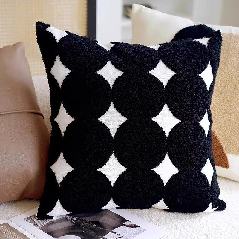 Neutral Earth Tone Abstract Throw Pillow Covers - Tufted & Textured Cushions for Couch & Home Decor Throw Pillow Customizable