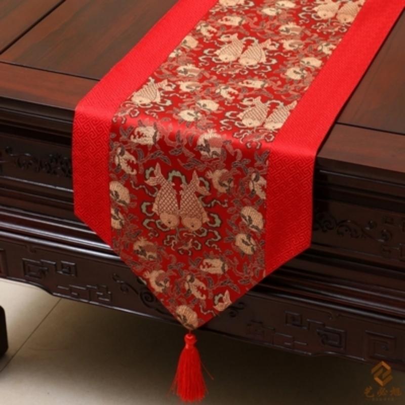 Новый китайский стиль тканый парчовый настольный флаг, современная мода, простой настольный флаг, сельский обеденный стол, чайный стол, скатерть