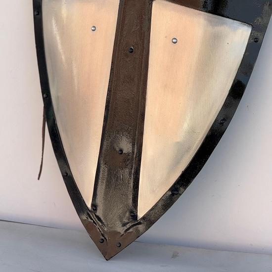 Средневековый черный крест тамплиера металлический щит щит для ЛАРП косплея дисплейный щит костюм на Хэллоуин