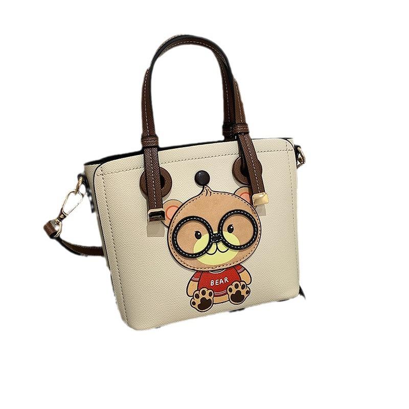 Contrast Color Cute Tote Bag, Large Capacity Fashion Choice.