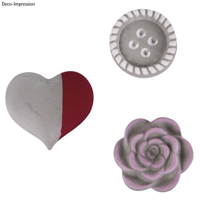 Moule: Pommeaux déco, 3motifs, 4-5,5cm, taille 23,2x18,3cm