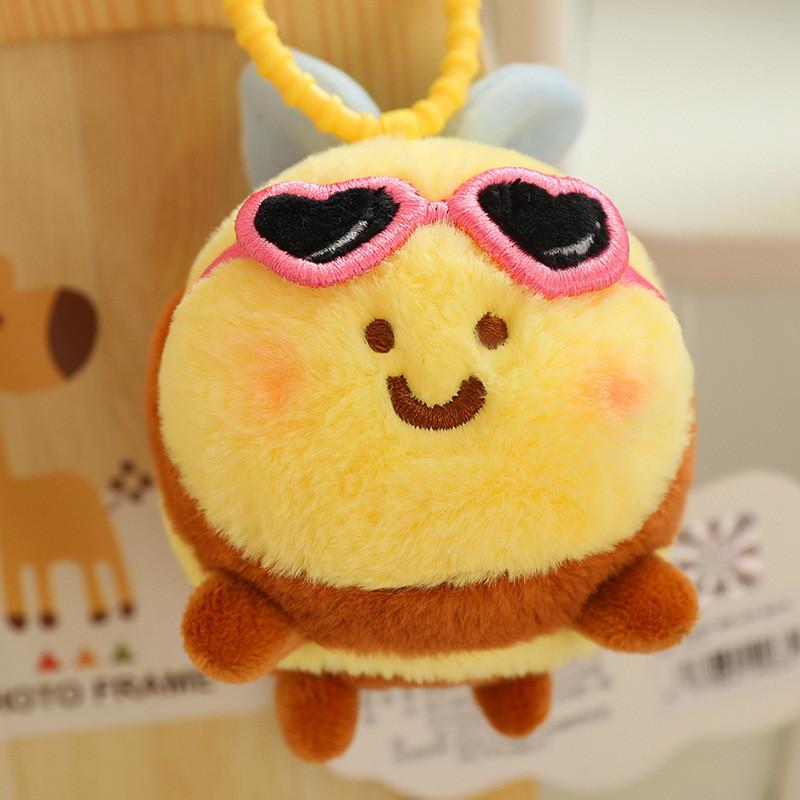 Cute Cartoon Snot Bear Bee Plush Toy Pendant Girl Bags Key Gifts Decoration