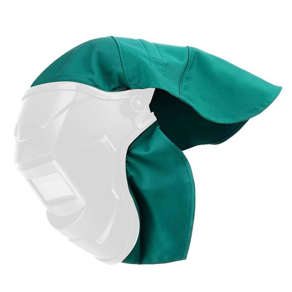 2Piece Welding Helmet Cover And Bib Set Heat Resistant Leather Fabric Full Head Neck Protection For Welding Work