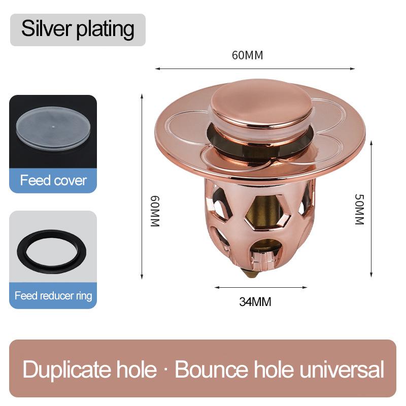 Универсальный нержавеющая сталь раковина отскакивающий сердечник раковина сливной фильтр волос улавливатель сито раковина пробка для ванны инструмент для ванной комнаты