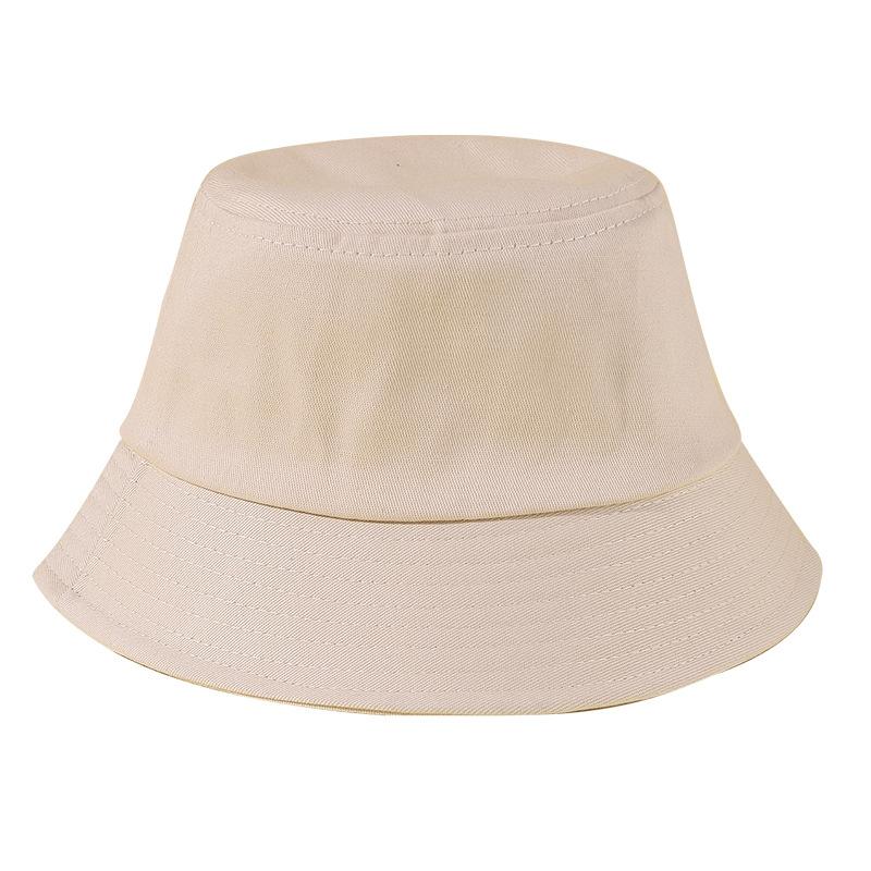 Custom Adult Cotton Bucket Hat Sublimated and Embroidered Wide Brim Round Hat for Summer Outdoor Use Solid Casual Style