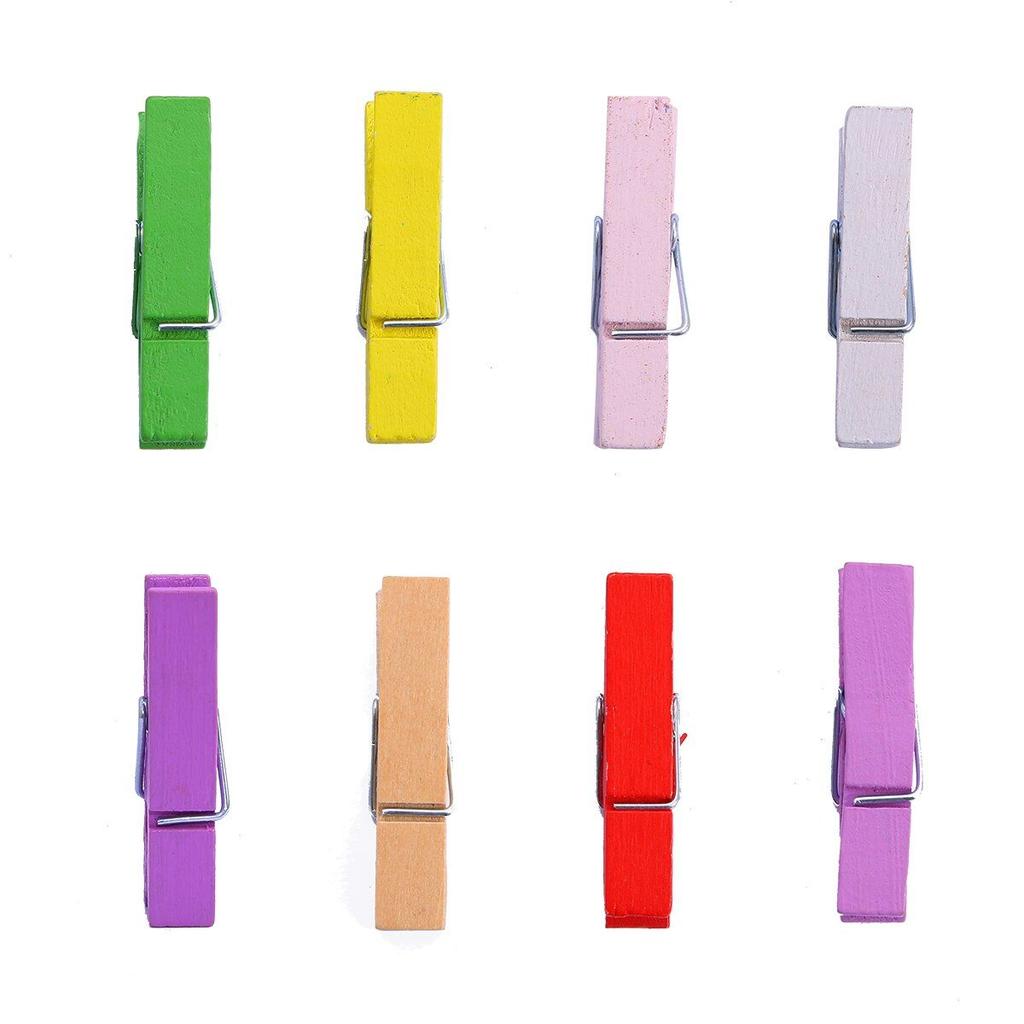 Smalll Size Mini Wooden Clips Wedding Party Wooden Clip Coloful Clips Photo Clips for Sheets Clothespin Craft Decor Clips Pegs