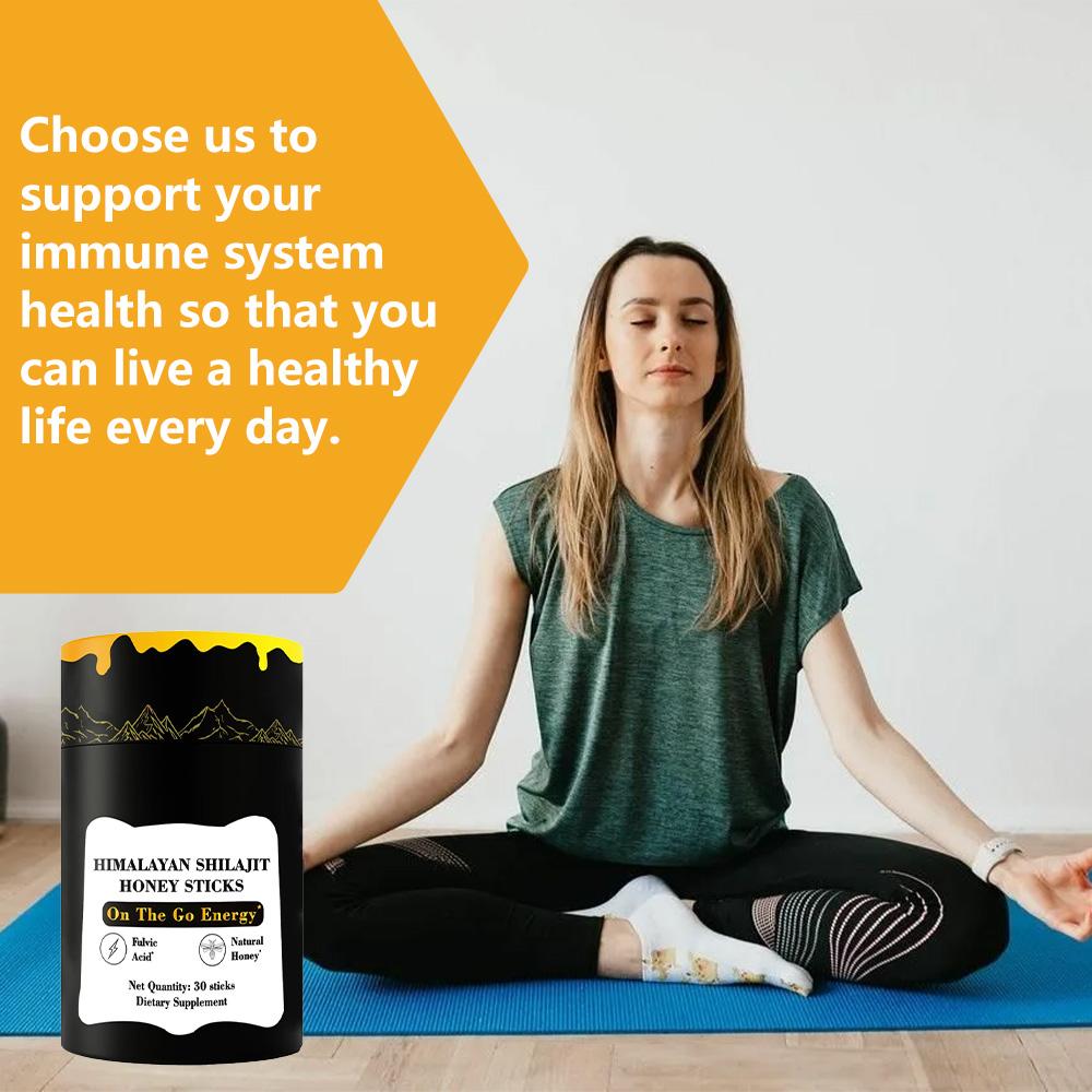 On-the-Go Shilajit Honey — 400mg Resin + Saffron Infused Honey Sticks, No Refrigeration, 30 Single-Serve Packets