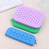 Soft Silicone Pencil Case Zipper Pouch Waterproof Lightweight Storage Bag for Kids School Office Writing Tools