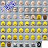 Building Block Minifigure Heads Set – Facial Expressions In Yellow