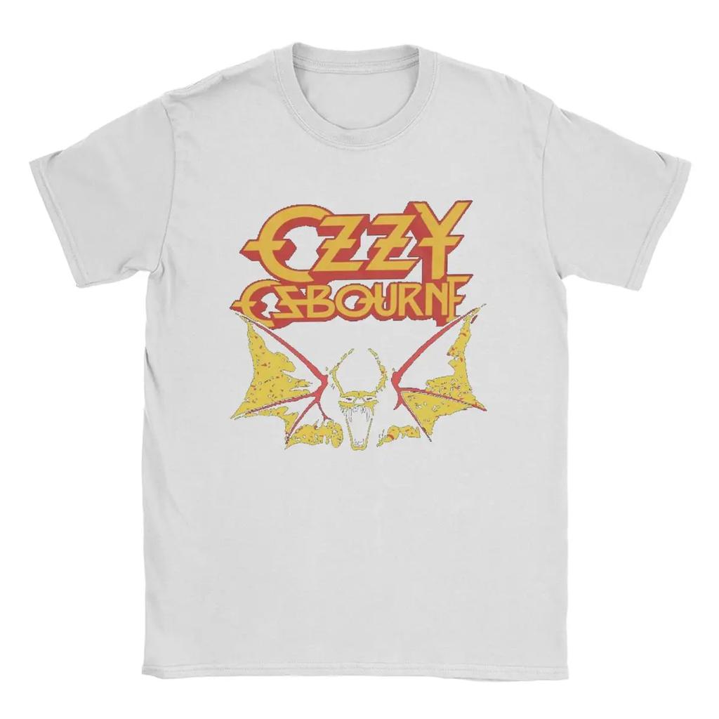 Men Ozzy Osbourne T Shirt Pure Cotton Tops Fun Short Sleeve Crewneck Tee Shirt Graphic T-Shirts