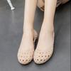 Summer Hollow Nurse Jelly Shoes Ladies Non-slip Flat Beach Shoes Mother Hole Sandals